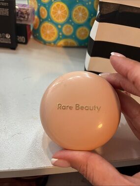 Rare Beauty Peach-Tone Compact with Gold Logo